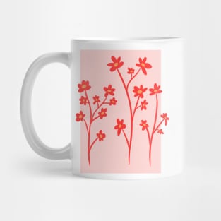 Red poppy flower illustration Mug